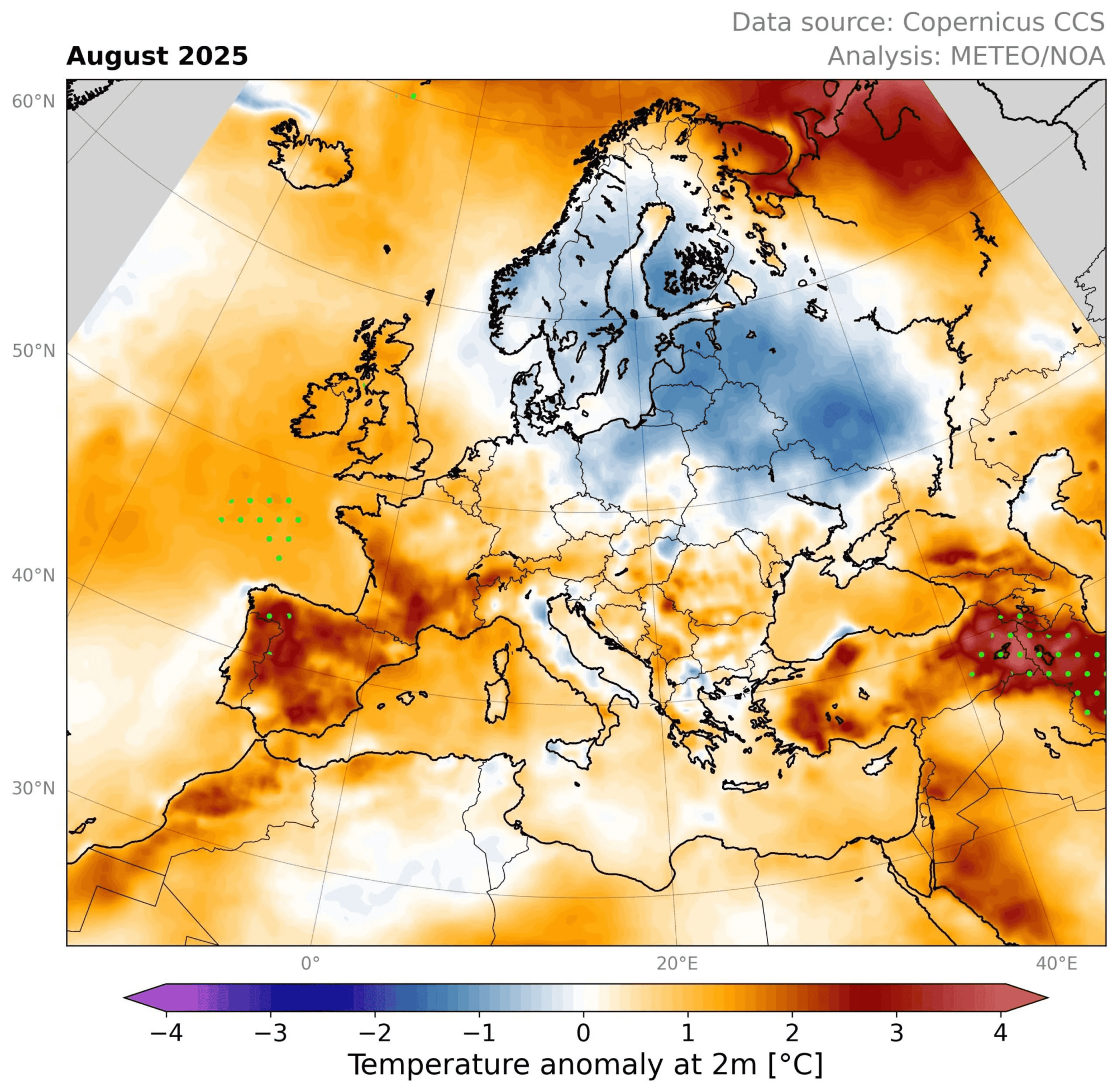 Anomalies in temperature at 2m august 2025.png
